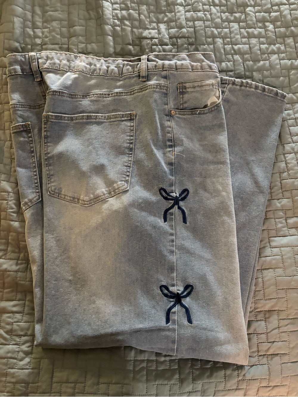 Women’s Light Blue Boot Cut Jeans - Picture 2 of 3